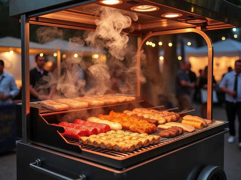 Carrito asador para eventos
