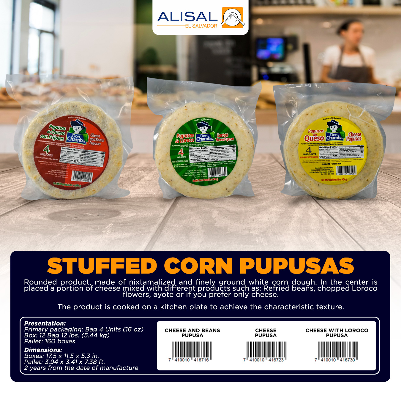 Pupusas de Maíz Rellenas
