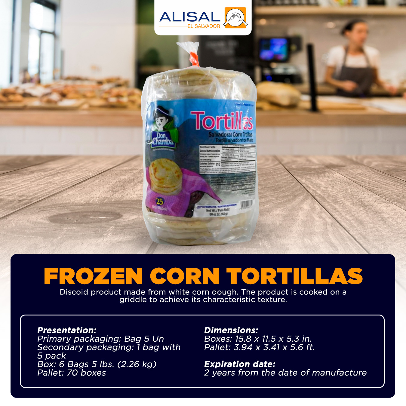 Tortillas de Maíz Congeladas
